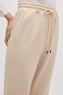 Pantalón jogger fluido marfil