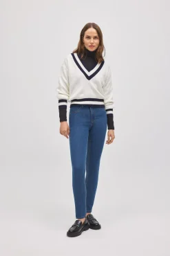 Pantalón vaquero efecto push-up azul