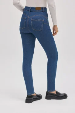 Pantalón vaquero efecto push-up azul