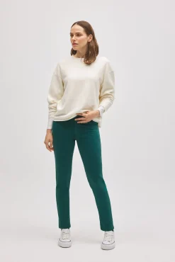 Pantalón vaquero efecto push-up slim verde