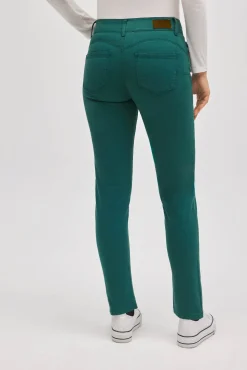 Pantalón vaquero efecto push-up slim verde