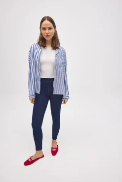 Pantalón vaquero elástico skinny marino