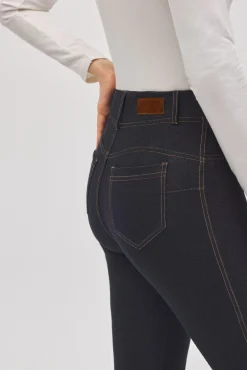 Pantalón vaquero elásticos flare negro