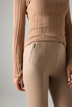 Pantalones de ante beige