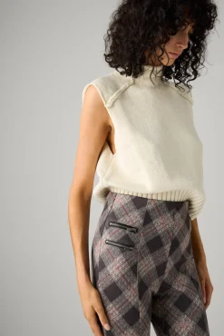 Pantalones estampado cuadros multicolor