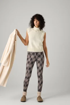 Pantalones estampado cuadros multicolor