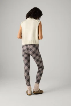 Pantalones estampado cuadros multicolor