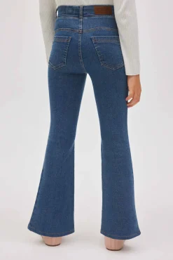 Pantalones niña vaqueros flare