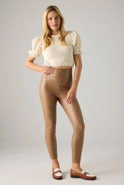 Pantalones térmicos efecto piel camel