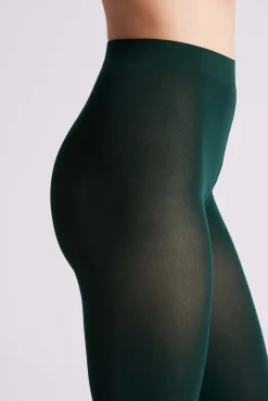 Panty básico 70 denier verde botella