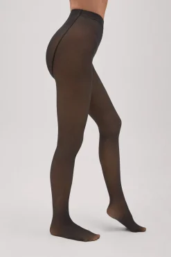 Panty cálido efecto velado estampado 80 denier