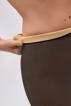 Panty cálido efecto velado estampado 80 denier