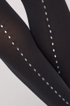 Panty con banda de brillos 70 denier