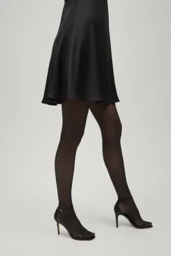 Panty estampado efecto espiga 20 denier