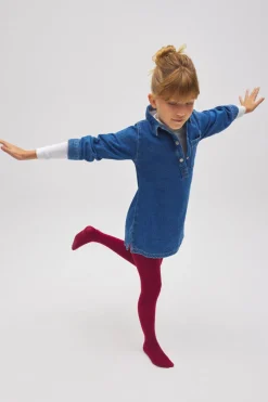 Panty infantil 70 denier granate