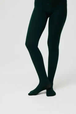 Panty infantil 70 denier verde botella