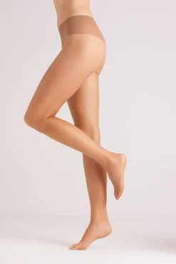 Panty talle bajo 10 denier marrón