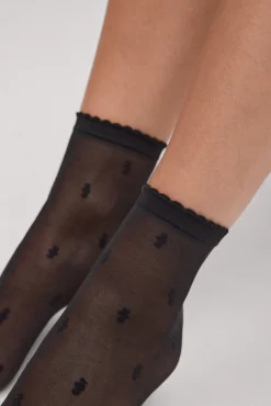 Panty tobillero estampado geométrico 20 denier