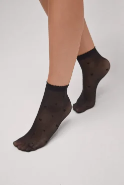 Panty tobillero estampado corazones 20 denier