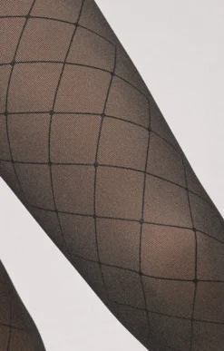 Panty térmico efecto velado rombos 160 denier