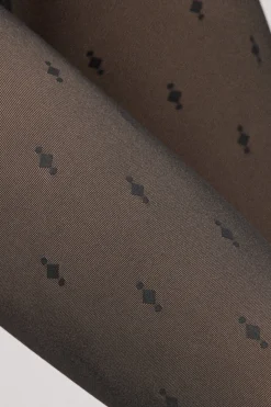 Panty térmico efecto velado estampado geométrico 160 denier