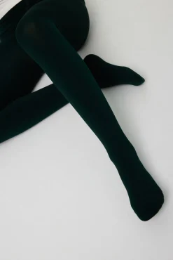 Panty térmico infantil 140 denier verde botella