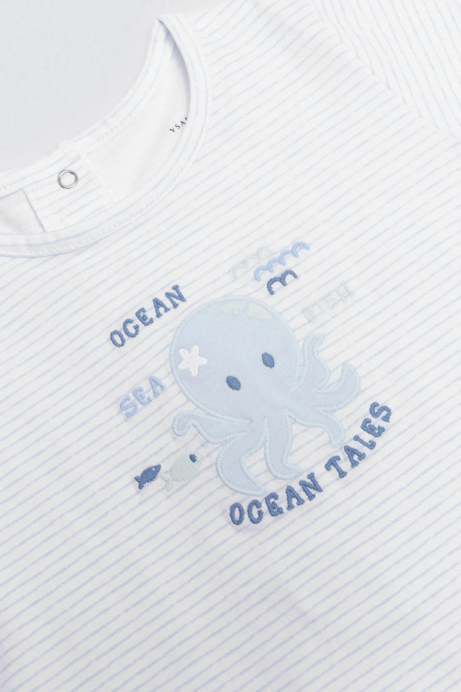 Pelele bebé corto Ocean Tales azul