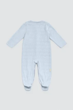 Pelele bebé manga larga Baby Cosmos azul