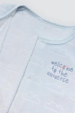 Pelele bebé manga larga Baby Cosmos azul