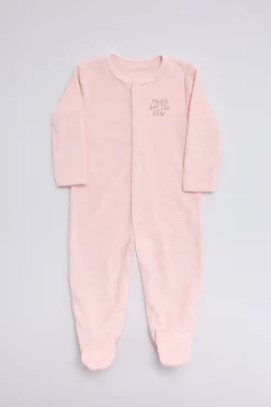 Pelele bebé manga larga Baby Stars rosa