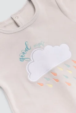 Pelele bebé manga larga gris Rainy Day