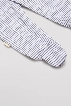 Pelele bebé manga larga rayas gris