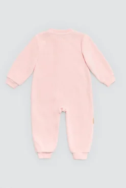 Pelele bebé manga larga rosa Hello world