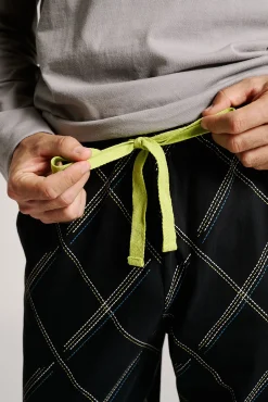 Pijama hombre cuello abotonado estampado rombos | MUYDEMI