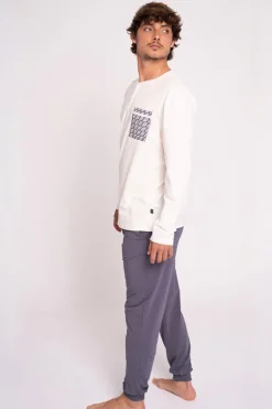 Pijama hombre largo algodón detalle bolsillo | MUYDEMI