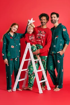 Pijama hombre largo algodón Navidad | MUYDEMI