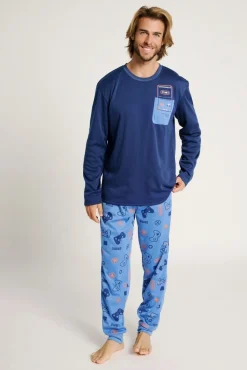 Pijama hombre largo estampado gamer | MUYDEMI