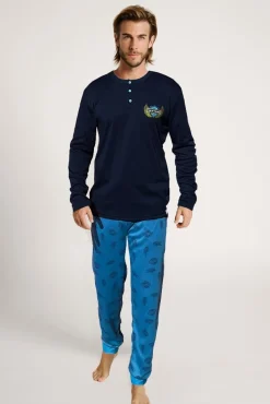 Pijama hombre largo estampado Explorer | MUYDEMI