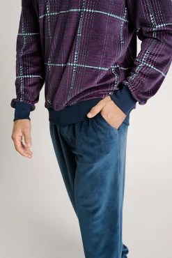 Pijama hombre terciopelo cuadros | MUYDEMI