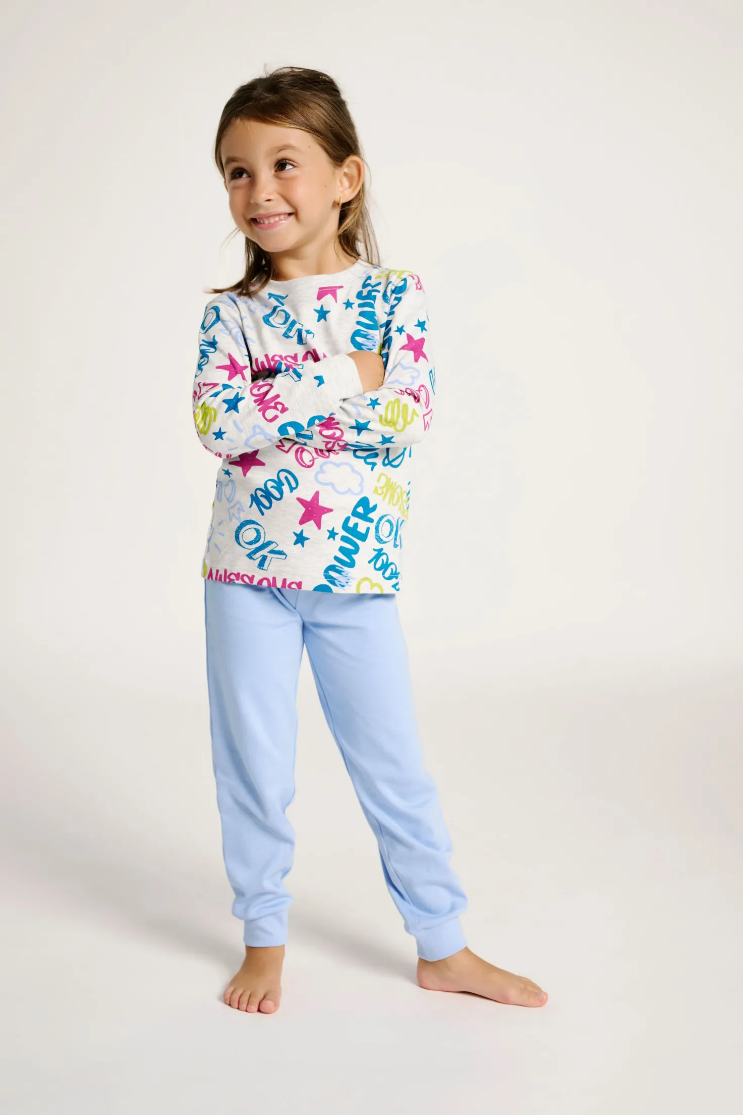 Pijama infantil 2-8 años algodón estampado Girl power | MUYDEMI