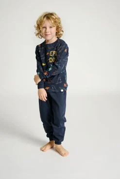 Pijama infantil 2-8 años algodón estampado dinosaurios marino | MUYDEMI