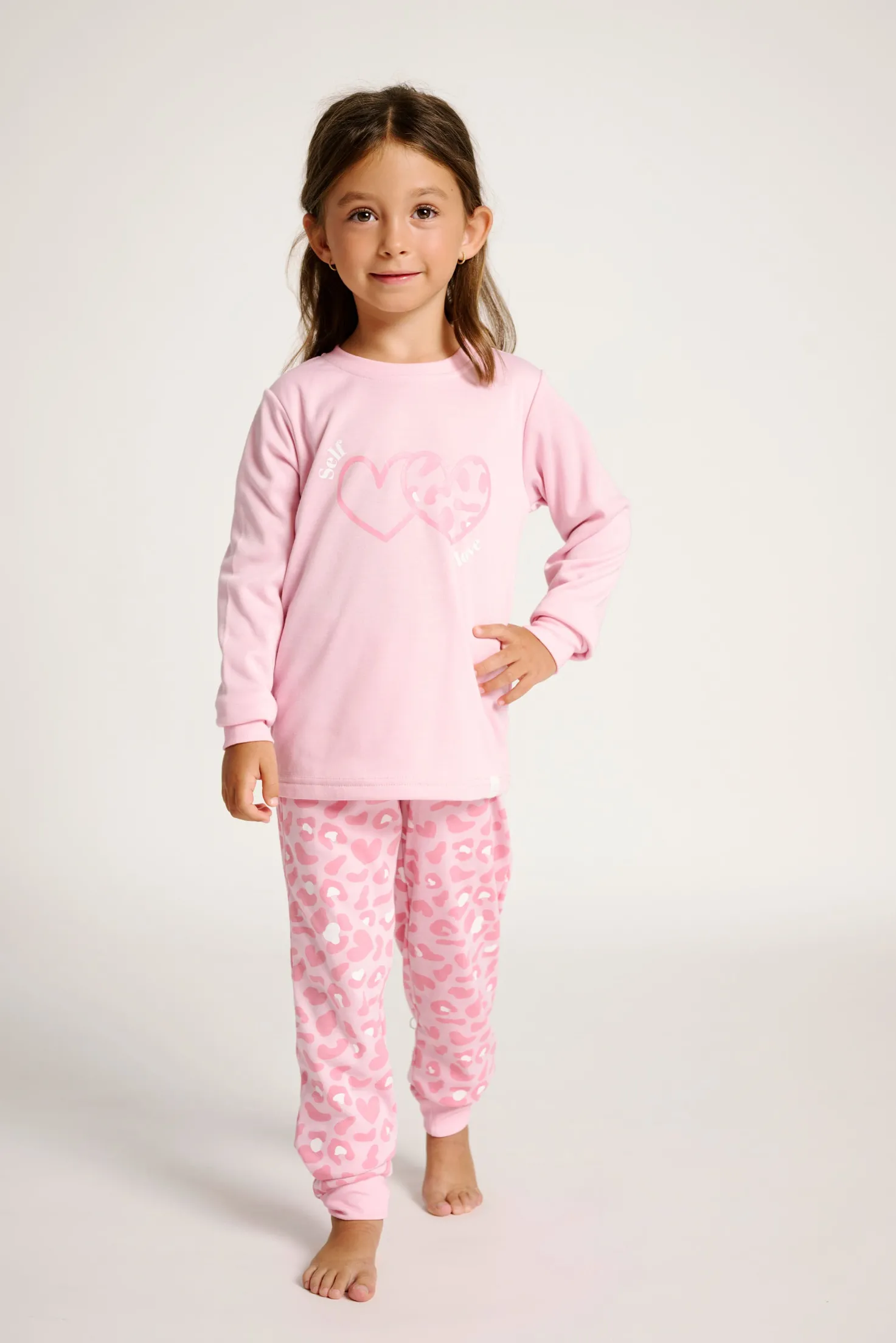 Pijama infantil 2-8 años estampado corazones | MUYDEMI
