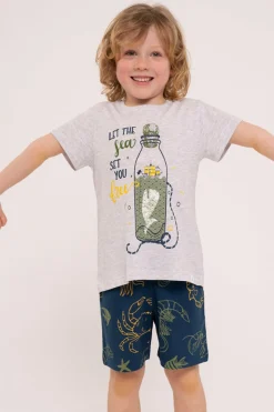 Pijama infantil corto algodón Let the Sea | MUYDEMI