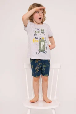 Pijama infantil corto algodón Let the Sea | MUYDEMI