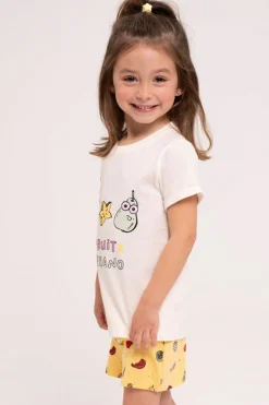 Pijama infantil corto algodón Fruits | MUYDEMI