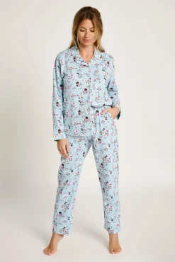 Pijama mujer camisero algodón estampado floral | MUYDEMI