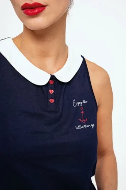 Pijama mujer corto algodón marinero | MUYDEMI