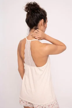 Pijama mujer corto detalle espalda estampado | MUYDEMI