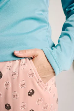 Pijama mujer largo estampado ovejas | MUYDEMI