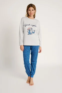 Pijama mujer largo estampado búho | MUYDEMI